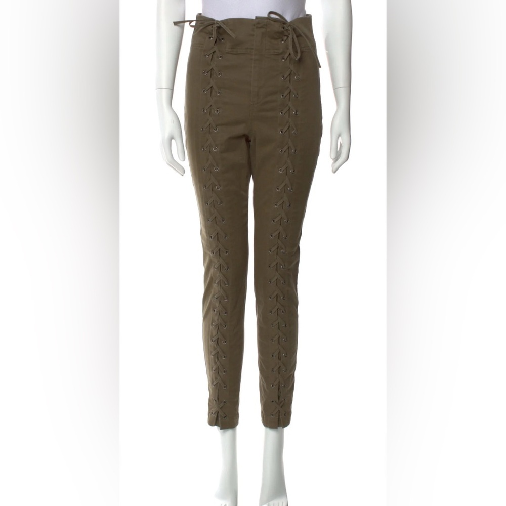 NWT A.L.C. Tan Lace-Up Skinny Pants